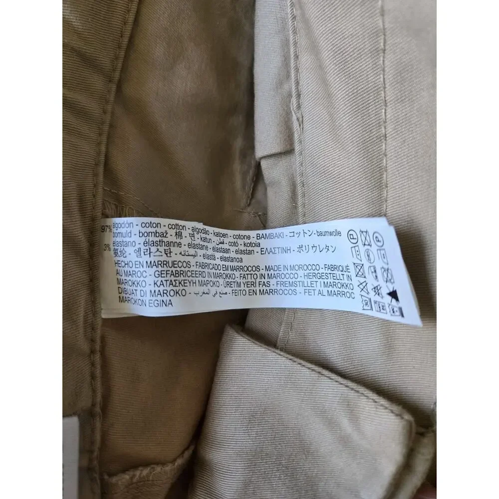 Zara Washed Twill Pants Light Whiskey Old Money Coastal Oversized Quiet Luxury - Picture 7 of 10
